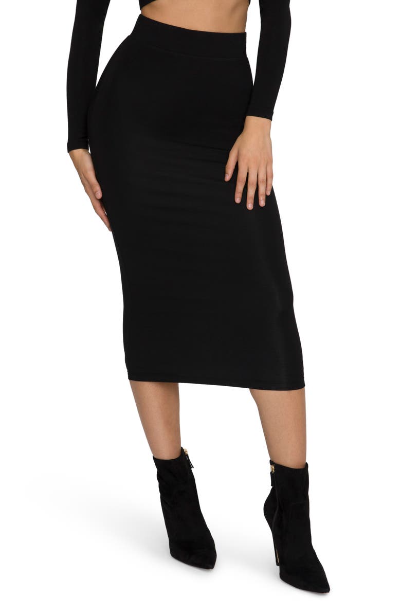 Good American Knit Midi Skirt, Main, color,