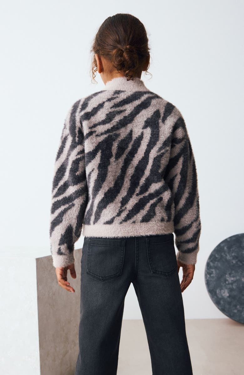 NEXT Kids' Zebra Knit Sweater, Alternate, color, Brown Multi