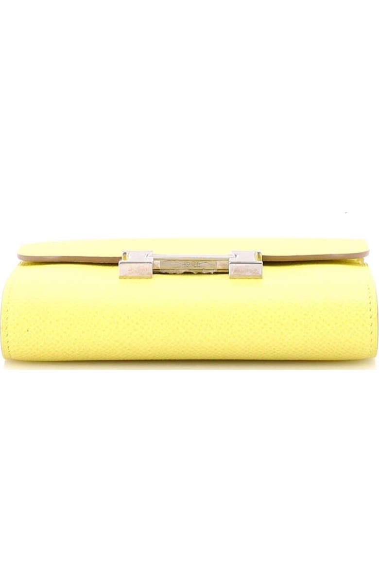 Pre-Owned Hermes Constance Wallet Epsom Compact, Alternate, color, Soufre