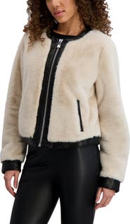 KARL LAGERFELD PARIS Faux Fur Jacket
