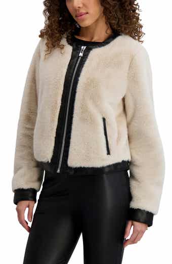 KARL LAGERFELD PARIS Faux Fur Jacket