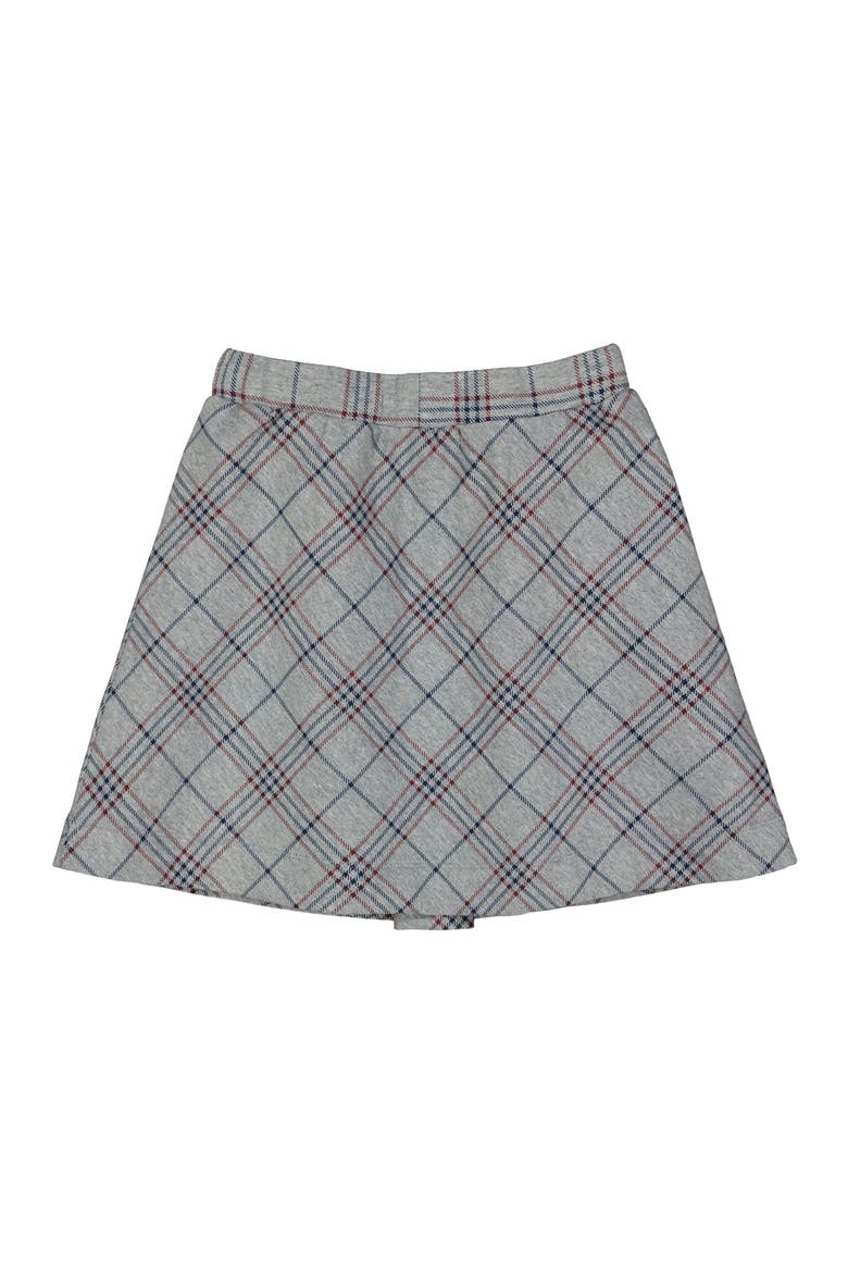 Baby Girls' Ponte Schoolgirl Skort, Infant, Alternate, color, Gray, Berry, and Navy Plaid