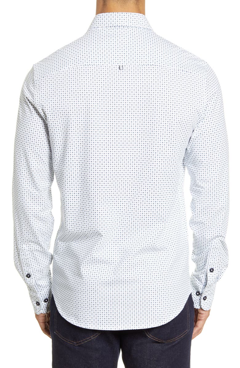 Stone Rose Tech Knit Button-Up Shirt, Alternate, color, 