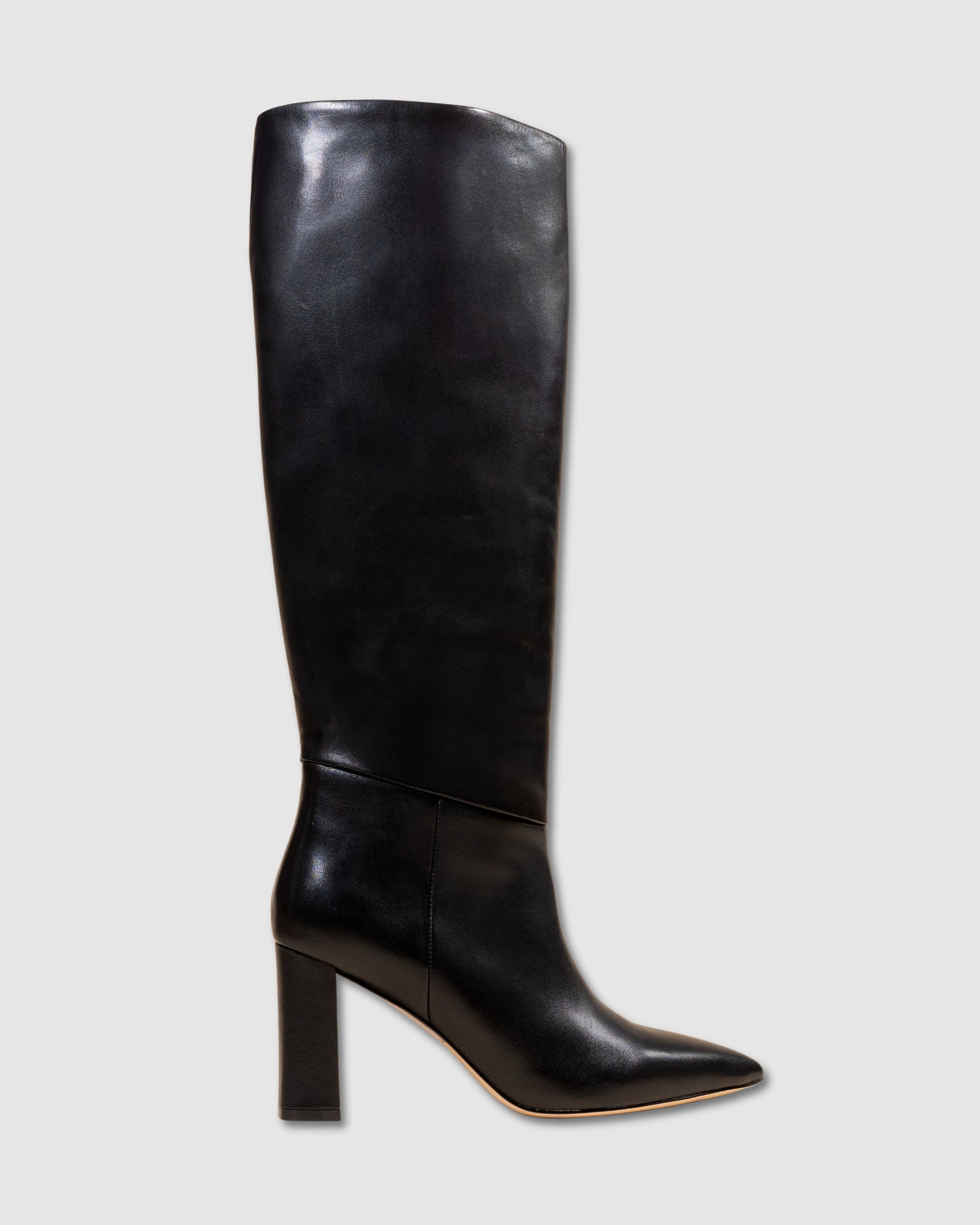 MI/MAI Tracey Wide Heel Long Boots, Main, color, Black