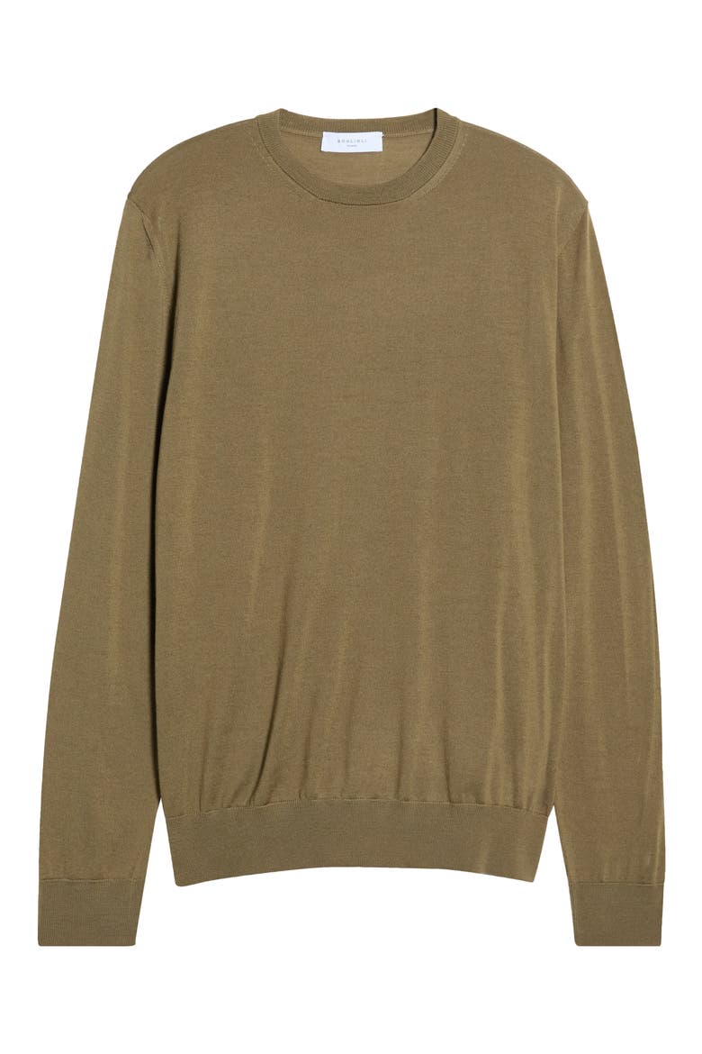 Wool Crewneck Sweater, Main, color, MILITARY GREEN