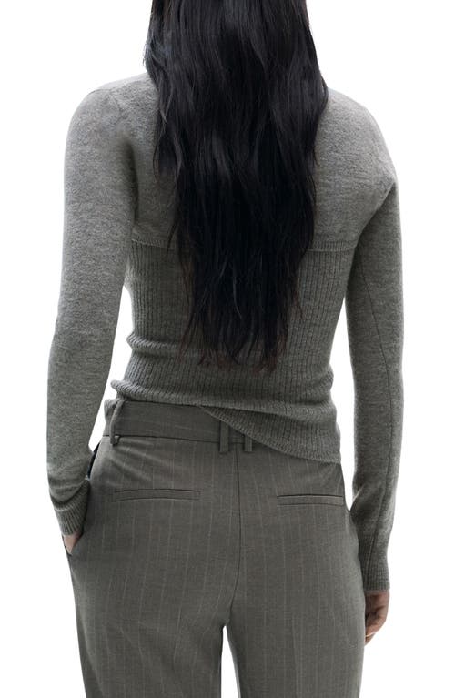 MANGO MANGO OPEN DETAIL CREWNECK SWEATER 