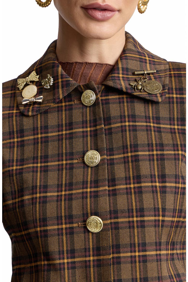 Plaid Slim Jacket, Alternate, color, RETRO PLAID