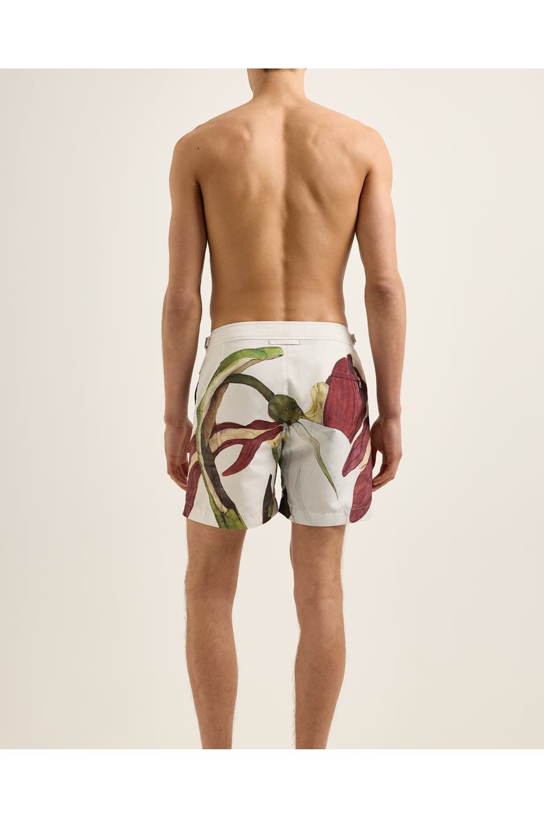 Bulldog Tailored-Fit Swim Shorts, Alternate, color, WHITE SAND/DAMSON
