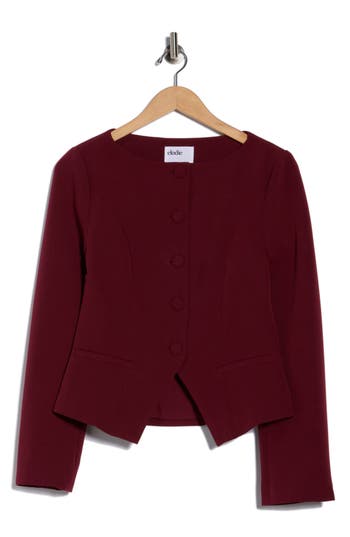 Elodie Collarless Crop Blazer In Animal Print