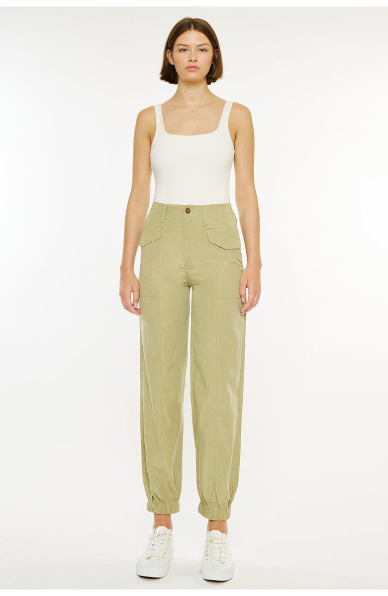 KanCan Karla Ultra High Rise Cargo Pants, Alternate, color, Sage