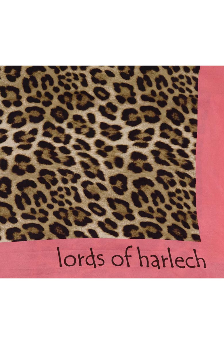 Lords of Harlech Leopard Womens Printed Scarf, Alternate, color, Leopard Brown