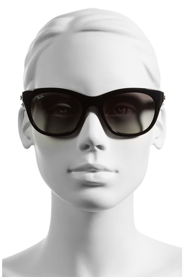 Highstreet 56mm Cat Eye Sunglasses, Alternate, color, BLACKDNU