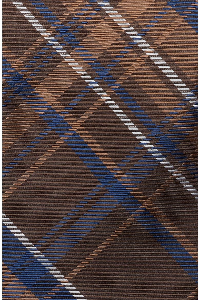 Pasadena Plaid Tie, Alternate, color, BROWN