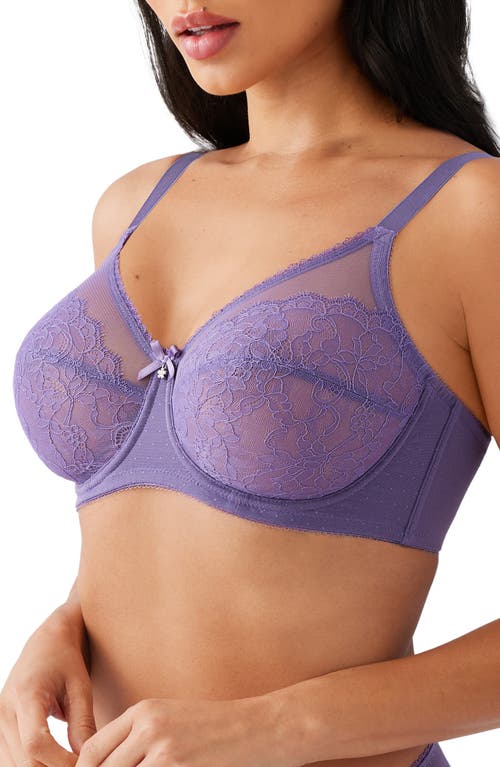 Wacoal Retro Chic Full Figure Underwire Bra In Purple