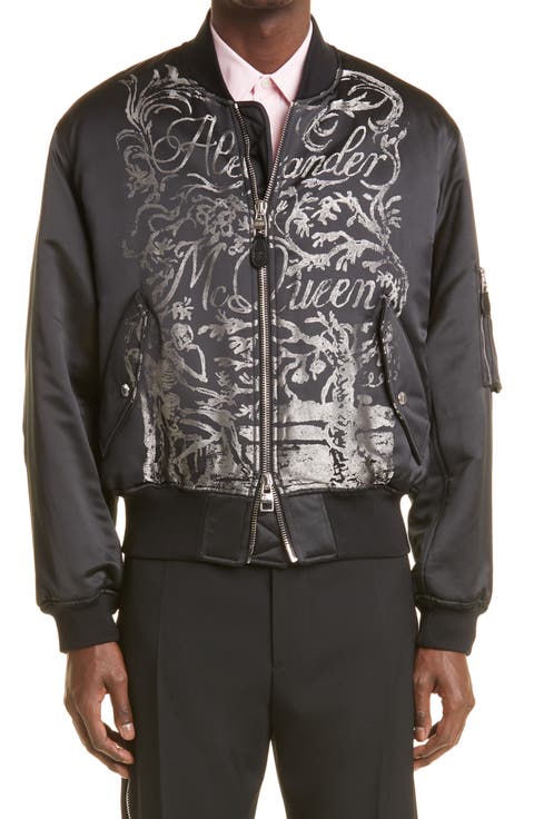 Alexander McQueen Blake Illustration Jacquard Bomber Jacket