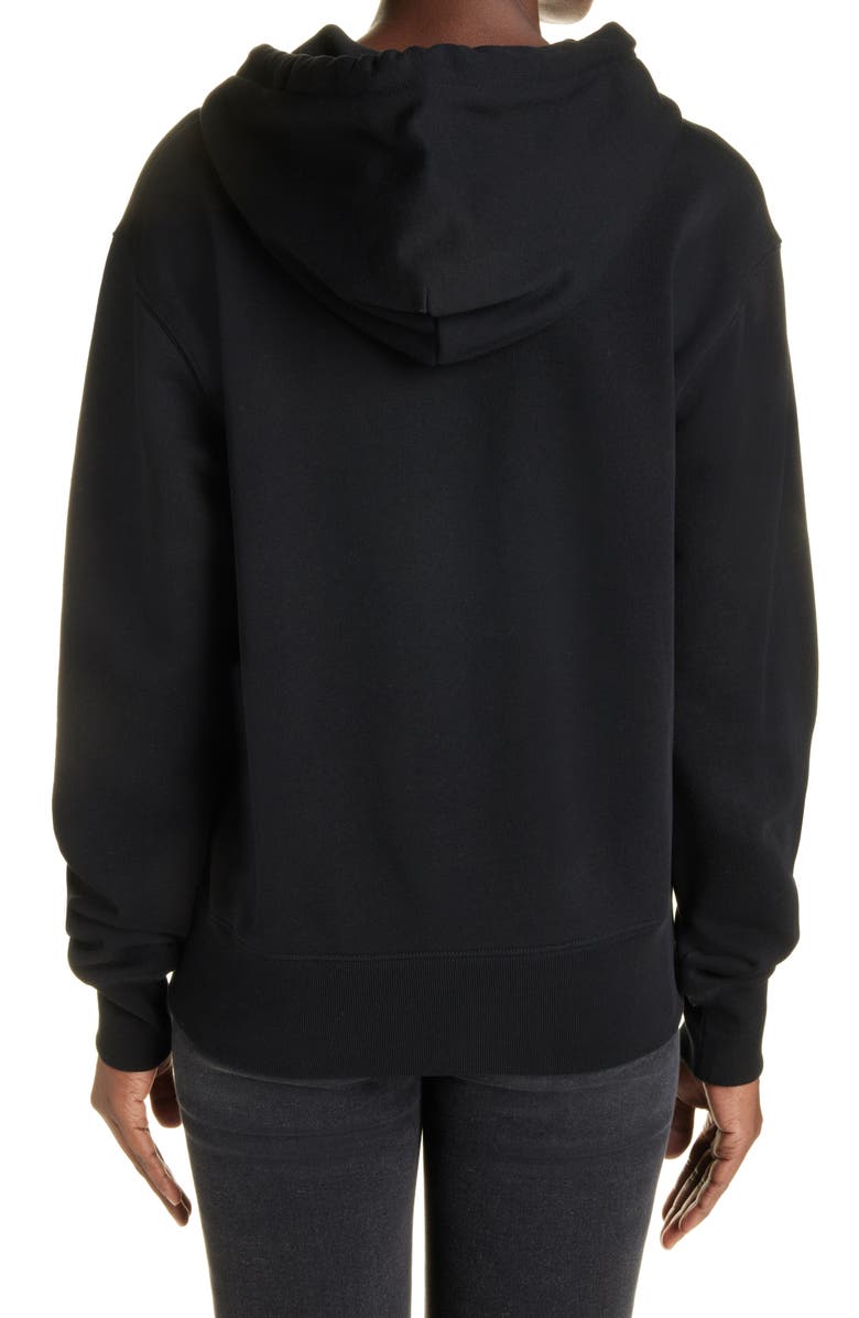Acne Studios Fairah Face Patch Cotton Hoodie, Alternate, color, 