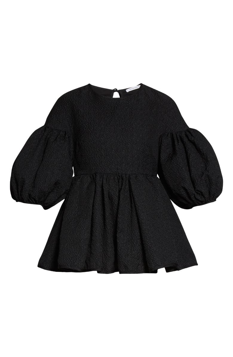 Cecilie Bahnsen Jerry Puff Sleeve Babydoll Cloqué Top, Alternate, color, 