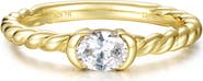Lafonn Oval Simulated Diamond Woven Solitaire Ring