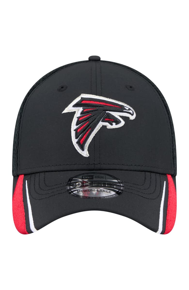 New Era Men's New Era  Black Atlanta Falcons Linear 39THIRTY Flex Hat, Alternate, color, 