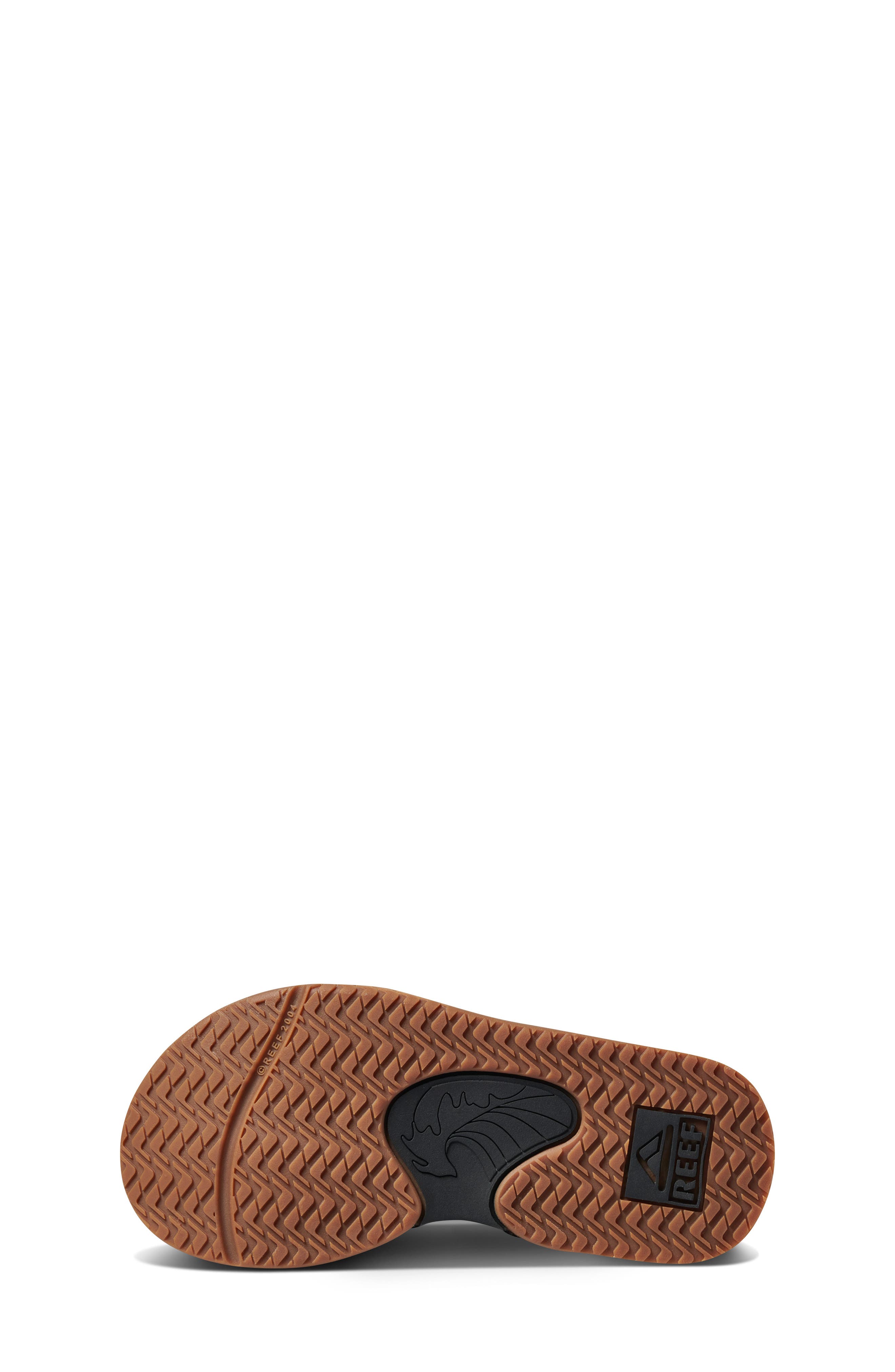 Reef Kids' Little Fanning Flip Flop, Alternate, color, Black/Silver