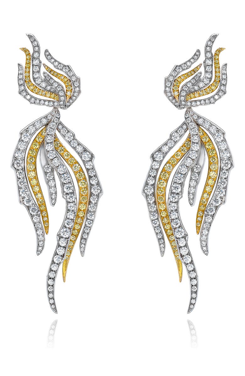 Mindi Mond Fire & Ice Diamond Drop Earrings, Main, color, Dia/ 18K Yg