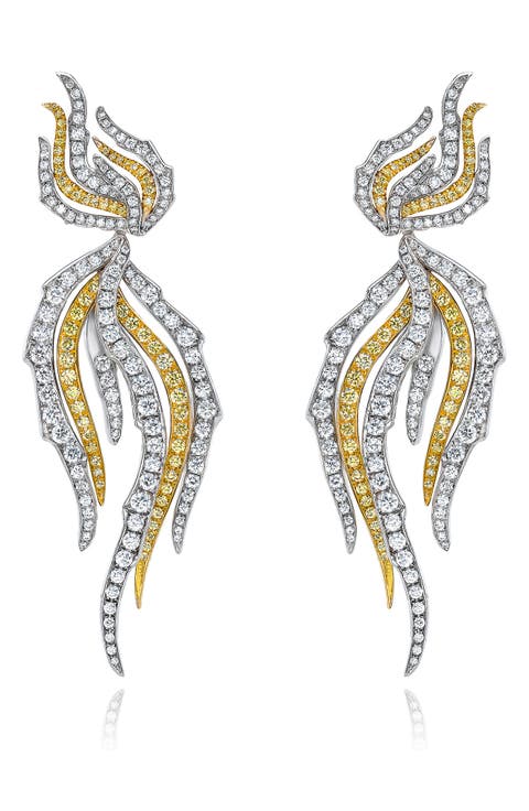 Fire & Ice Diamond Drop Earrings