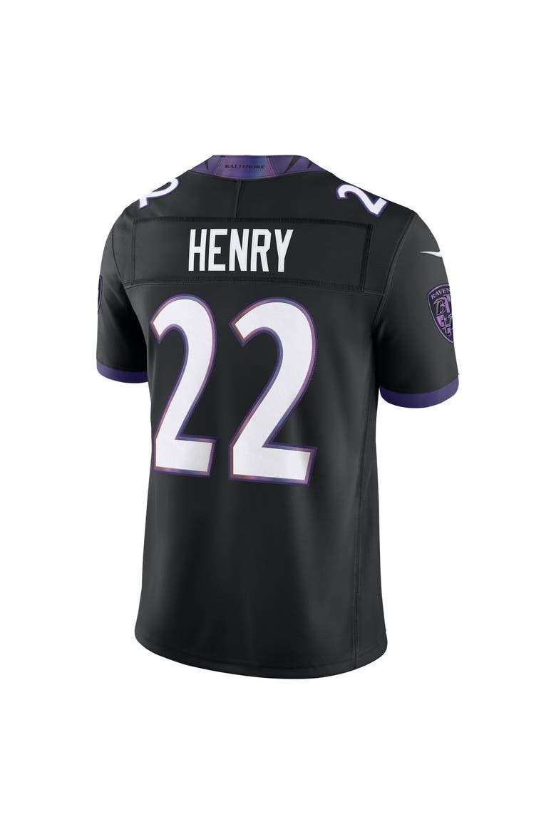 Men's Nike Derrick Henry Black Baltimore Ravens Alternate Alternate Vapor F.U.S.E. Stitched Limited Jersey, Alternate, color, Black