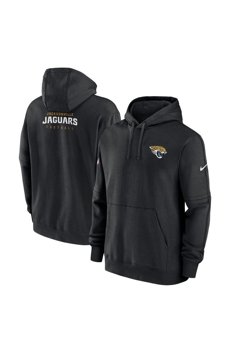 Nike Men's Nike Black Jacksonville Jaguars Sideline Club Fleece Pullover Hoodie, Main, color, 
