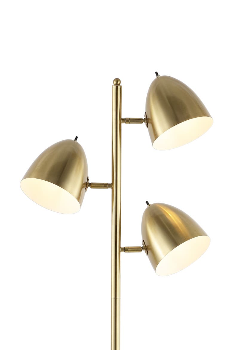 Billy 66.5" 3-Light Modern Contemporary Iron LED Floor Lamp, Brass Gold, Alternate, color, Brass Gold
