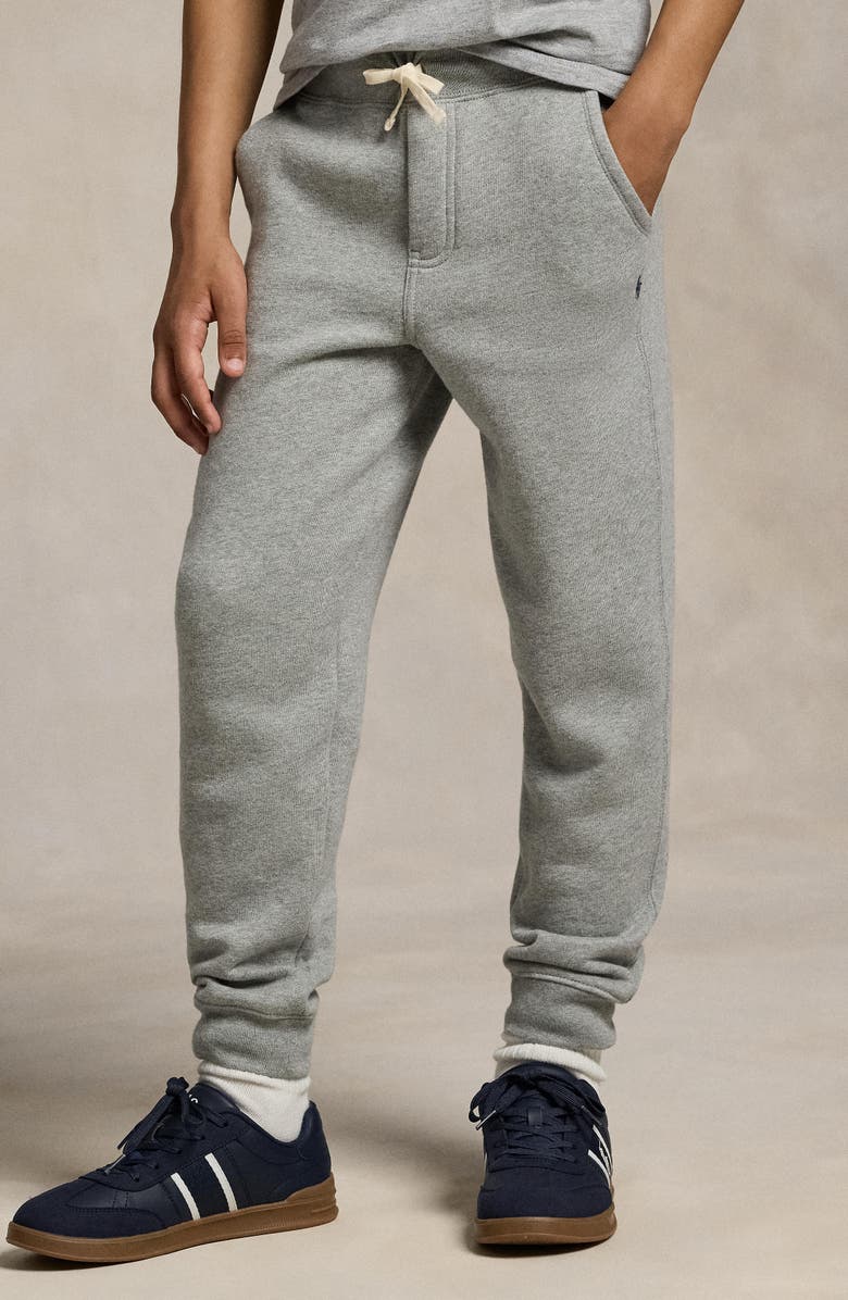 Polo Ralph Lauren Kids' Fleece Joggers, Alternate, color, Grey Htr