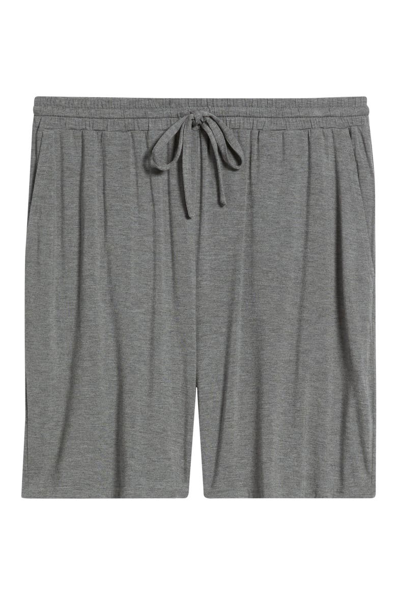 Moonlight Modal Blend Drawstring Lounge Shorts, Alternate, color, GREY DARK HEATHER