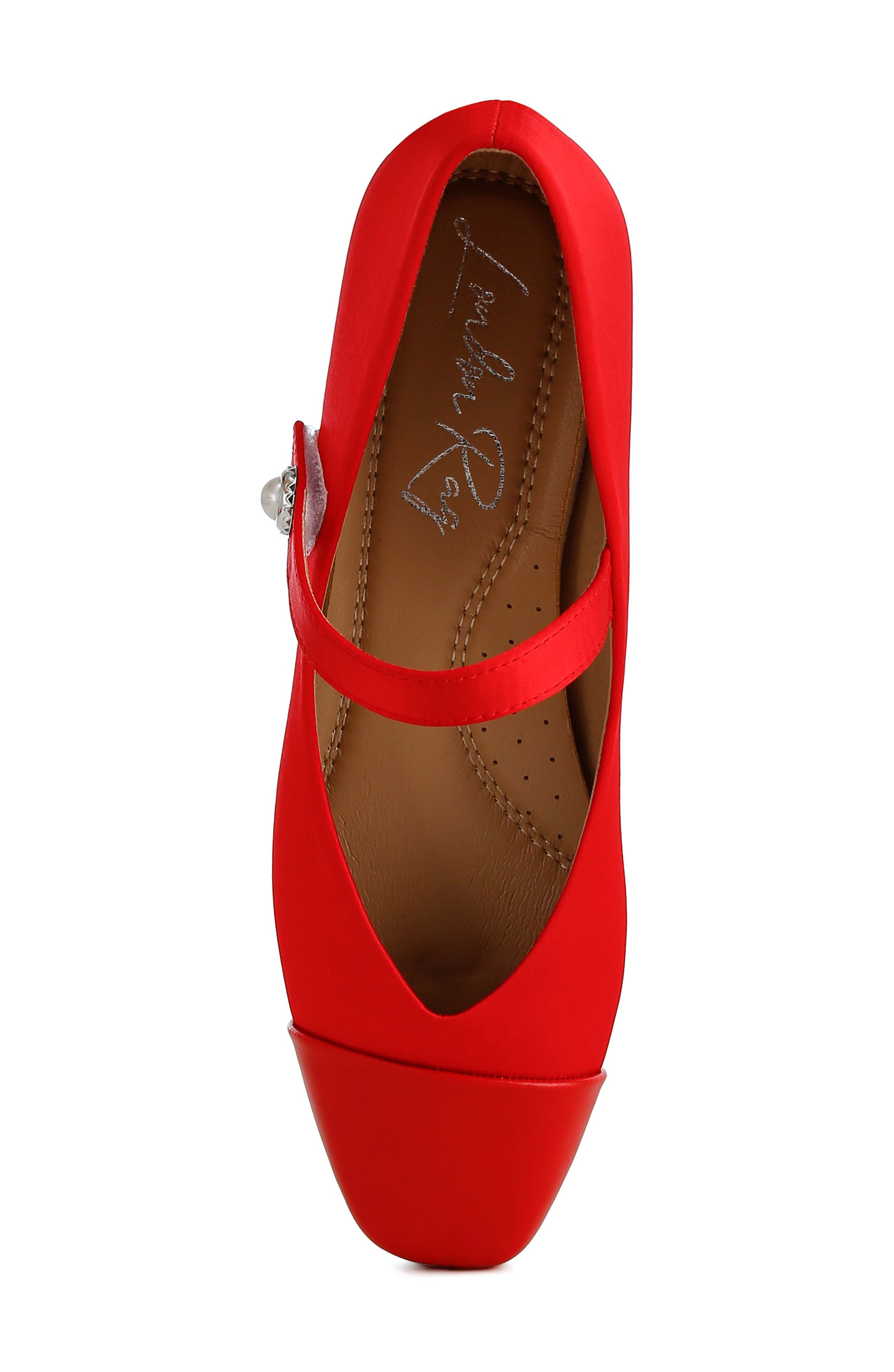 LONDON RAG Albi Mary Jane Flat, Alternate, color, Red