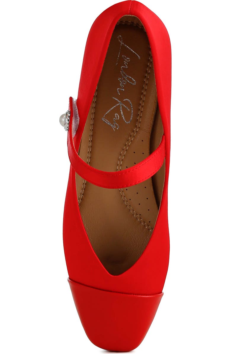 LONDON RAG Albi Mary Jane Flat, Alternate, color, Red