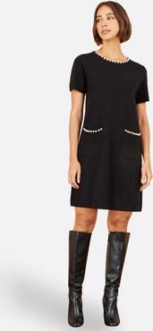Yumi Embellished Detail Knitted Tunic Dress