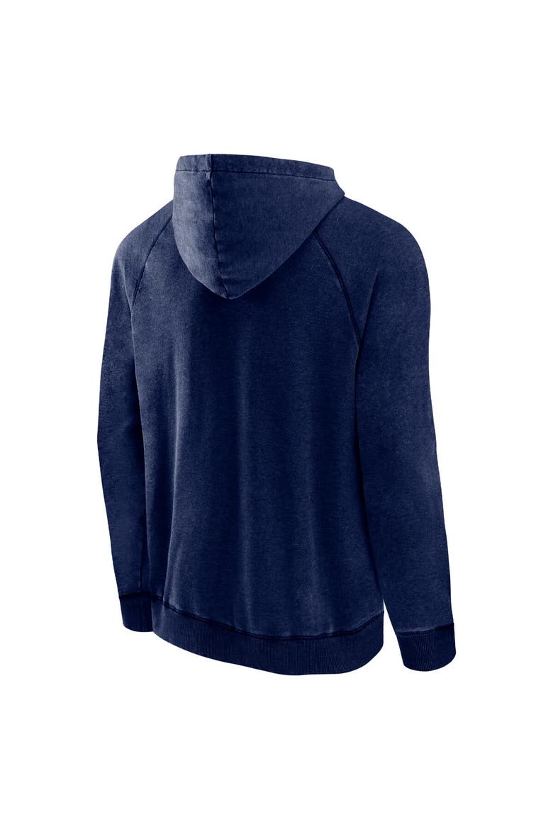 Men's Fanatics Heather Deep Sea Blue Seattle Kraken Shoulder-To-Shoulder Raglan Pullover Hoodie, Alternate, color, Heather Navy