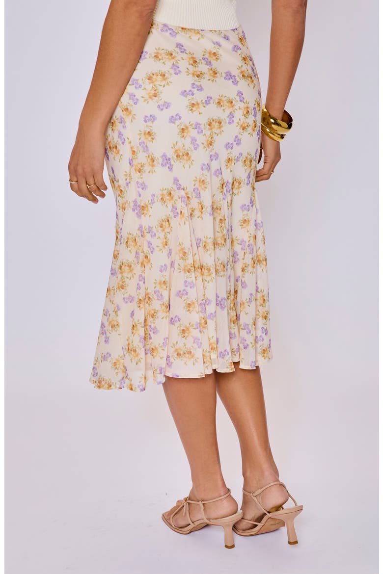Honey Hues Floral Midi Skirt, Alternate, color, CREAM MULTI