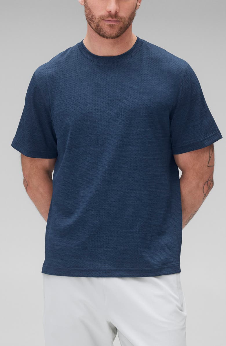 Reigning Champ Solotex<sup>®</sup> Mesh Tiebreak Performance T-Shirt, Main, color, Maritime