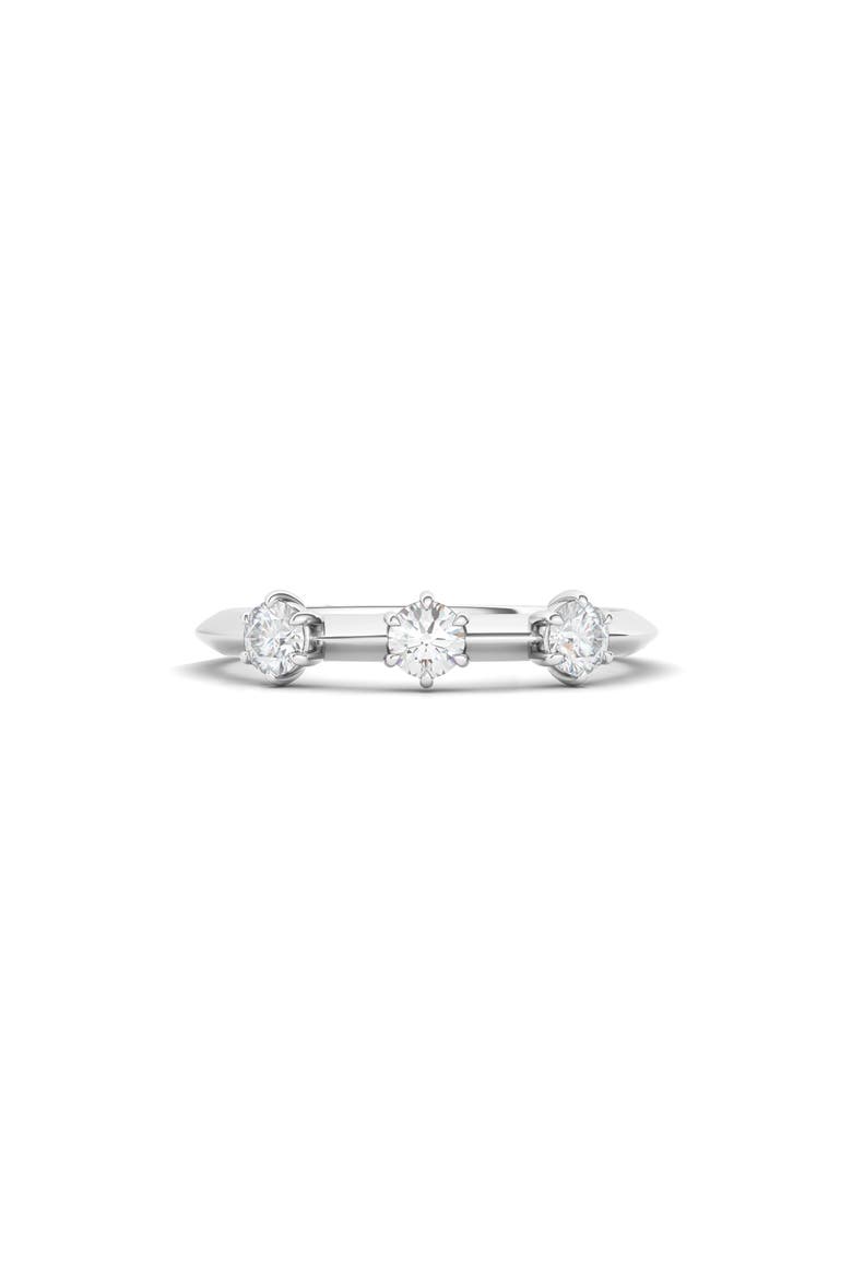 Kismet Lab Created Three Diamond 14K Gold Band, Alternate, color, WHITE GOLD
