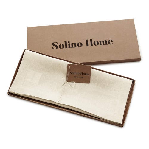 Solino Home Linen Table Runner In White