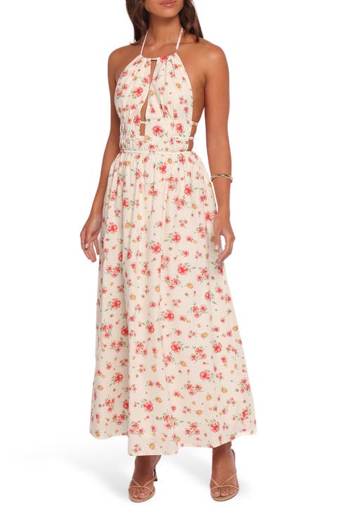 Wilder Floral Maxi Halter Sundress