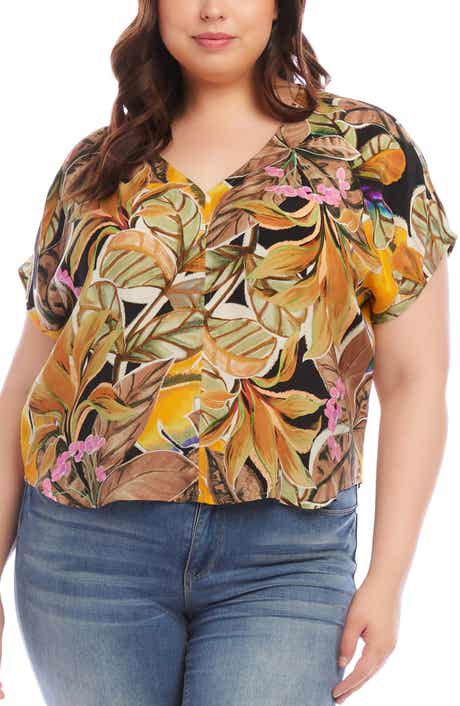 Karen Kane Floral V-Neck Top