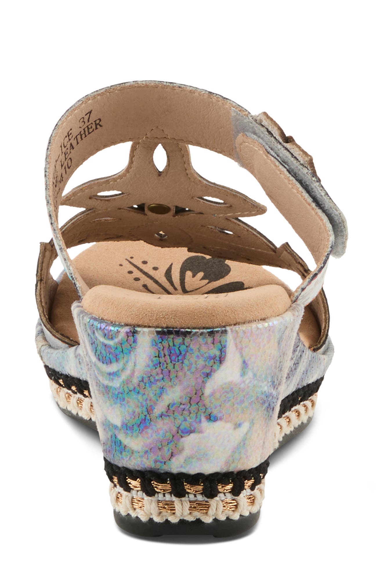 L'Artiste by Spring Step Coverup Wedge Sandal, Alternate, color, Ice