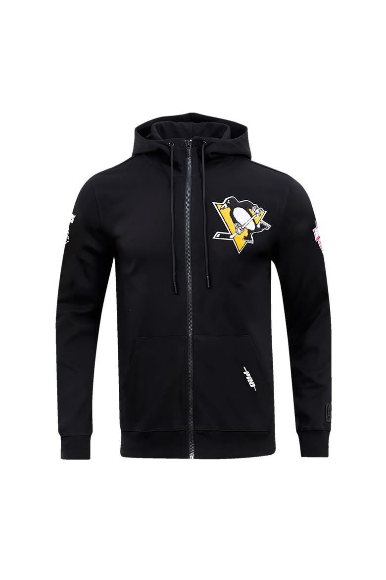Men's Pro Standard Black Pittsburgh Penguins Classic Chenille Full-Zip Hoodie Jacket, Alternate, color, Black