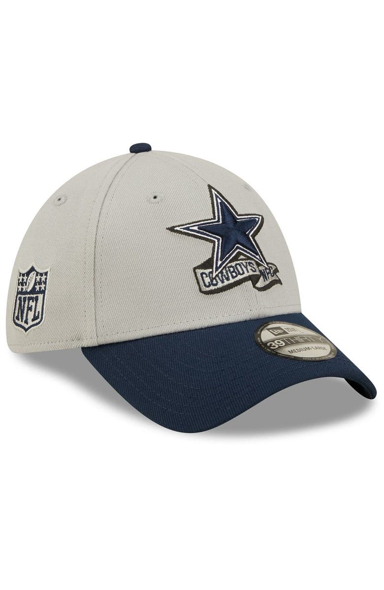 New Era Men's New Era Gray/Navy Dallas Cowboys 2022 Sideline 39THIRTY Flex Hat, Main, color, 