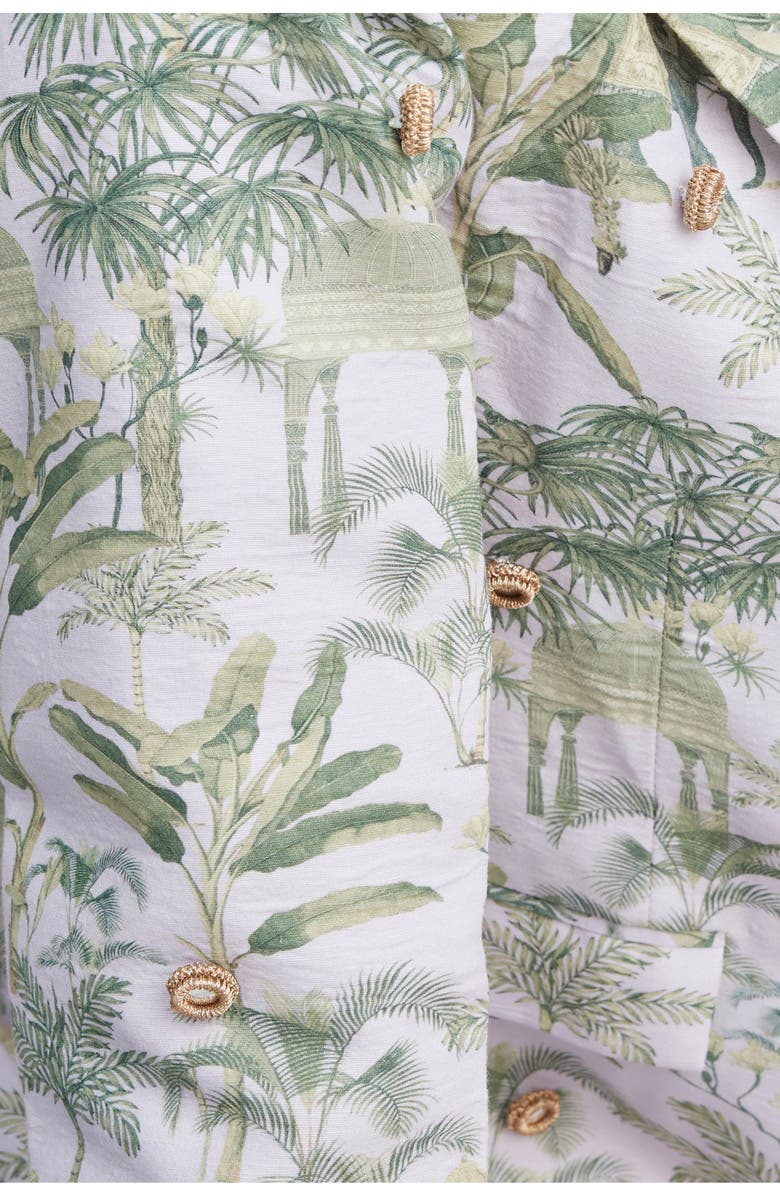 holiCHIC Demi Linen & Cotton Blazer, Alternate, color, Purple