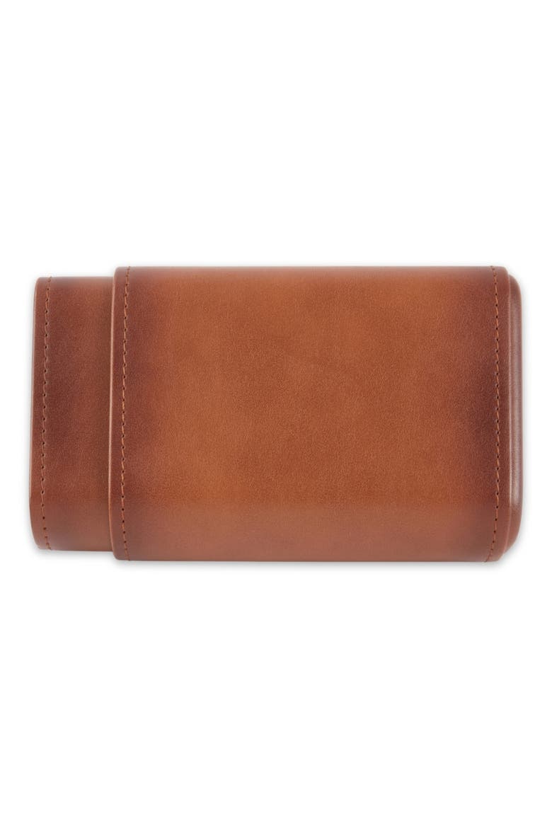 Rustic Leather Cigar Case, Main, color, BROWN MULTI COLOR