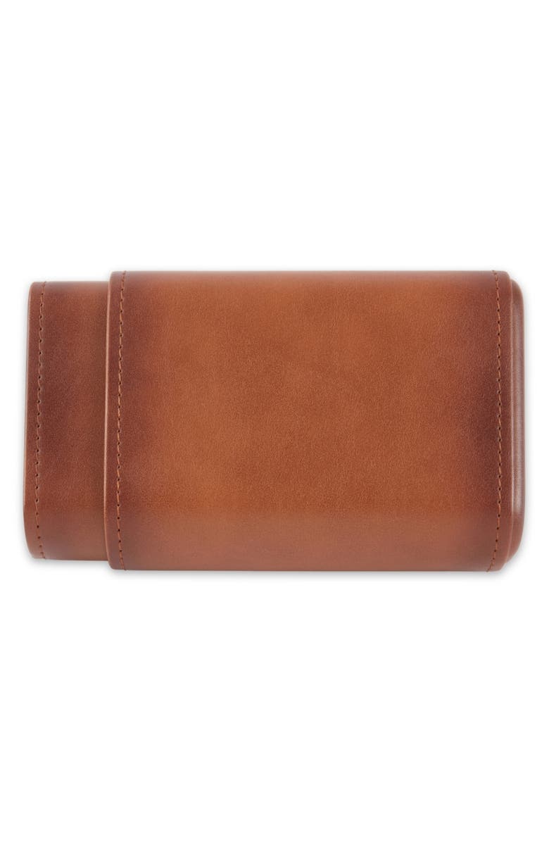 Bey-Berk Rustic Leather Cigar Case, Main, color, Brown Multi Color