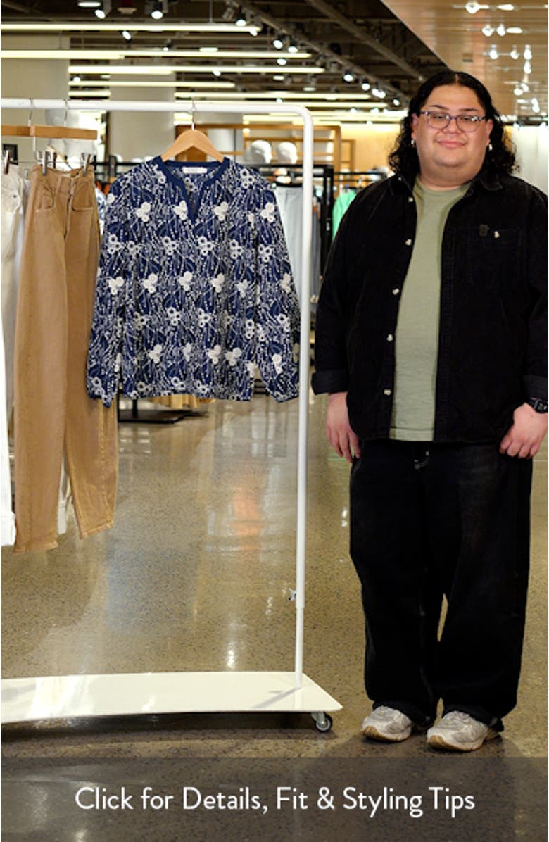 Dixie Floral Embroidered Cotton Top, sales video thumbnail