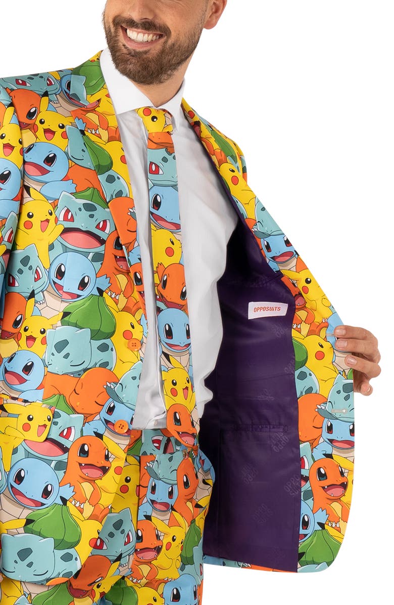 OppoSuits Pokémon Two-Piece Suit with Tie, Alternate, color, Yellow