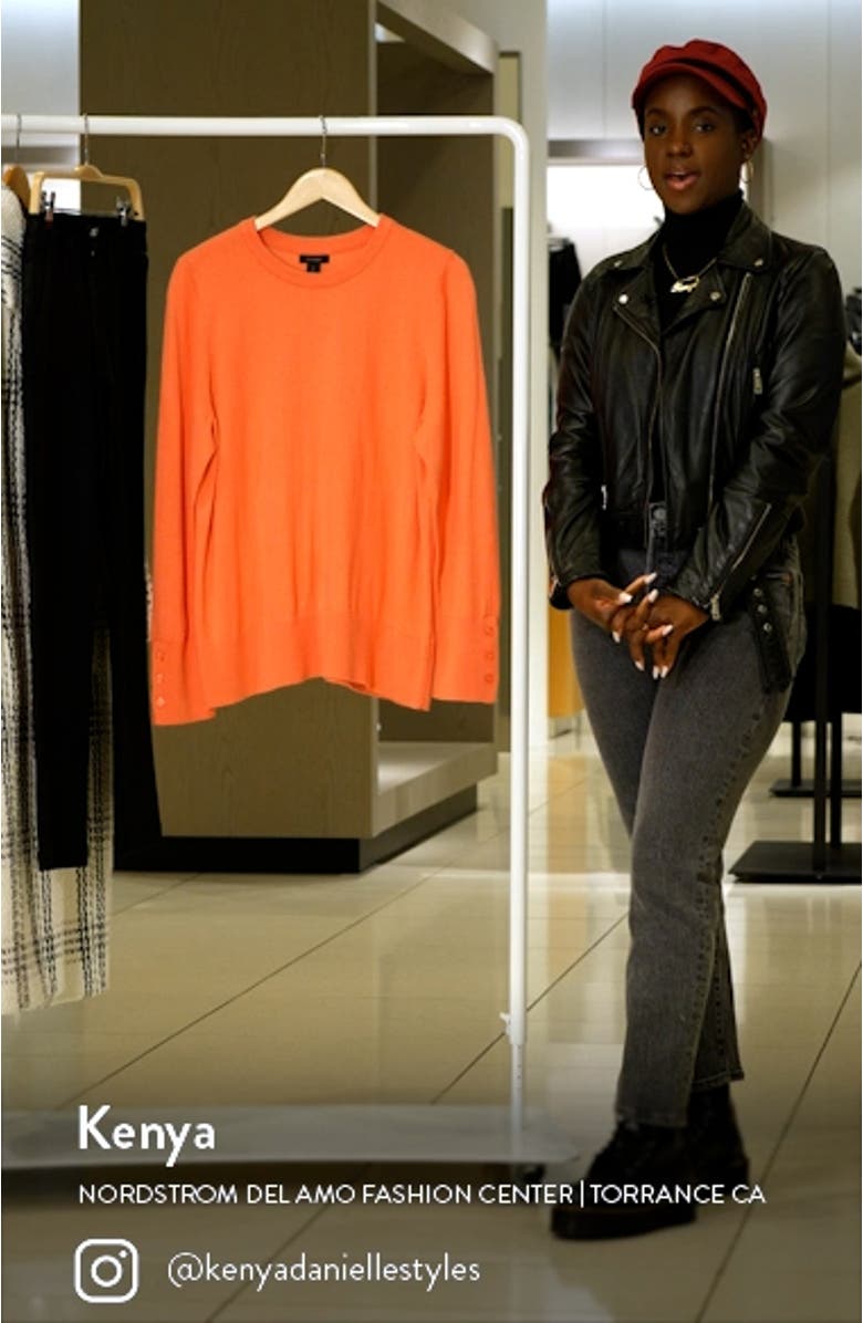 Button Cuff Cotton Blend Sweater, sales video thumbnail